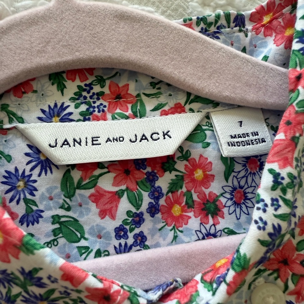 Janie and Jack Floral Button-Up Shirt - Multicolor
